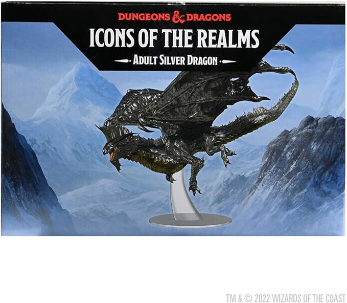 WizKids D&ampD Icons of the Realms: Adult Silver Dragon