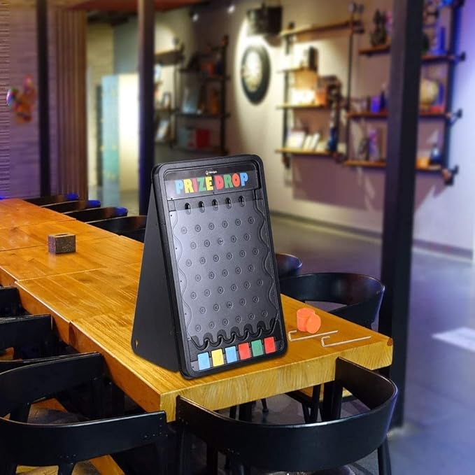 30 Prize Drop Boards Disk Drop Game Foldable Stand Customizable 6 Slots with 10 Pucks for Develop Intelligence Live Stream Carnival Tradeshow Party
