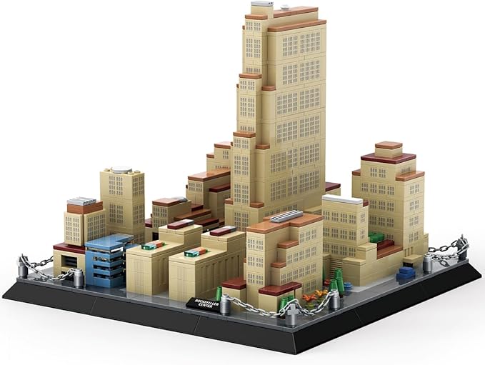 Rockefeller Center New York Building Set (928 Pieces) Architecture Building Blocks Toys Home Décor Model Gifts for Kids and Adults