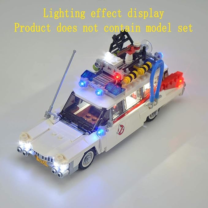 LED Light Kit Compatible with Lego 21108 Ghostbusters ecto 1 (Ver.2014) - Lighting Set for Building Model (Model Set Not Included)