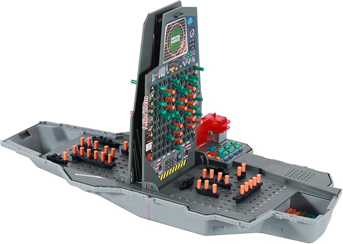 Talking Sea Battle Board Game with Light and Sound Effects Electronic Naval Battle Strategy Game with 200 Preset Ships Layout Logicality Training 1-2 Players Family Board Game (Gray)