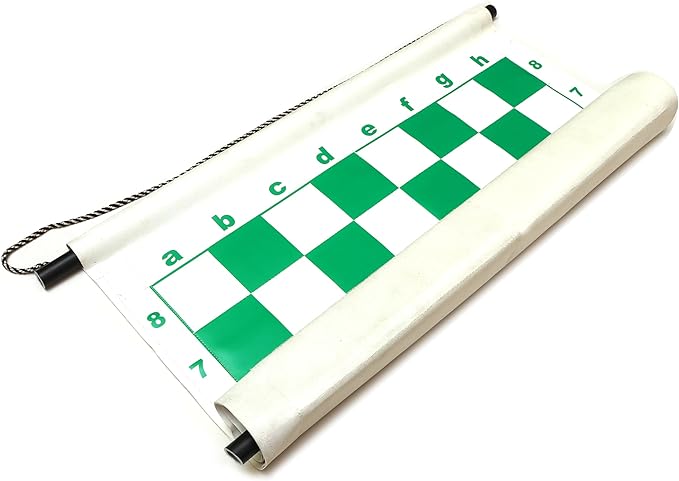 KNK Magnetic Roll-Up Chess Demo Board 27 with Pieces Wall Hanging