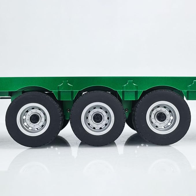 TOUCAN RC HOBBY HUINA 1/18 Plastic Flatbed Semi Trailer 1502 for Radio Controlled Tractor Truck 1501 Electric Support Legs Battery No Light