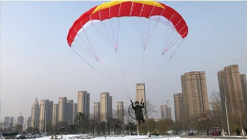2.4G RC Paraglider with 1.8m Wingspan Nylon Canopy High-Altitude Stunt Flight Paraglider with Foldable Canopy 30 Mins Flight Time Ideal Gift for Outdoor Adventurer (RTF/Random Color)
