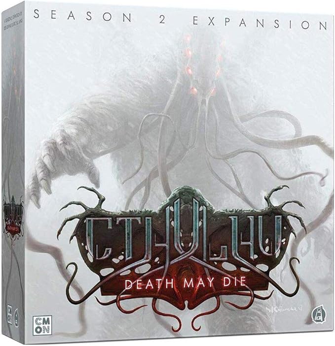 CMON Cthulu: Death May Die Season 2 Board Game Expansion - New Horrors &amp Heroes! Cooperative Mystery for Kids &amp Adults Ages 14+ 1-5 Players 90-120 Minute Playtime