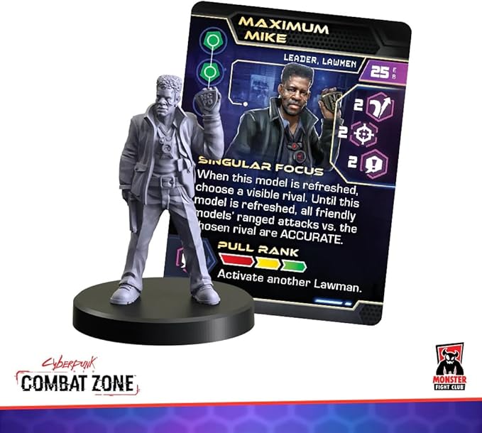 Monster Fight Club Cyberpunk Red Combat Zone Miniatures Expansion: Lawmen Starter Gang
