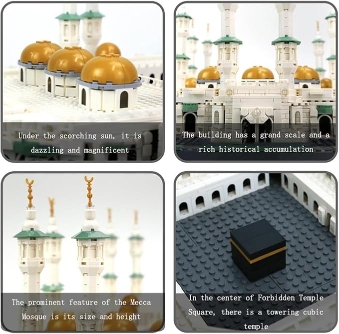 Masjid Al Haram Building Blocks Set - 2000+ Pcs Perfect Eid Gifts Islamic Gifts - Grand Mosque of Mecca