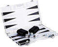 Pursonic Premium 18-Inch Lucite Backgammon Set - Elegant Design for Timeless Enjoyment (Black) - 2 Players Age 8+