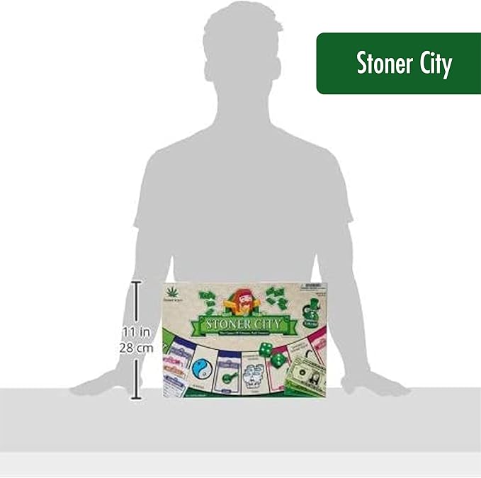 ICUP Stonerware Stoner City Board Game | Hot Box Stoner’s Gift Party Game | Weed Smoking Games | Puff &amp Pass for Adults