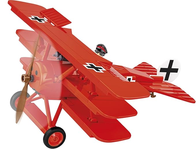 COBI Historical Collection: Great War Fokker DR.1 RED Baron Plane Building Set 221 Pieces