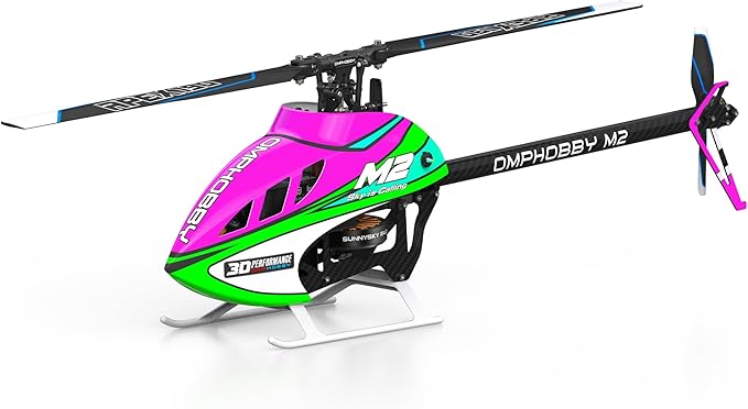 OMPHOBBY M2 V3 PRO RC Helicopter for Adults Support APP Tuning &amp Telemetry 6CH 3D Brushless Direct Drive Lightweight 320g OFS3 Flight Control 200-Class Mini Helicopter for Outdoor Pink PNP