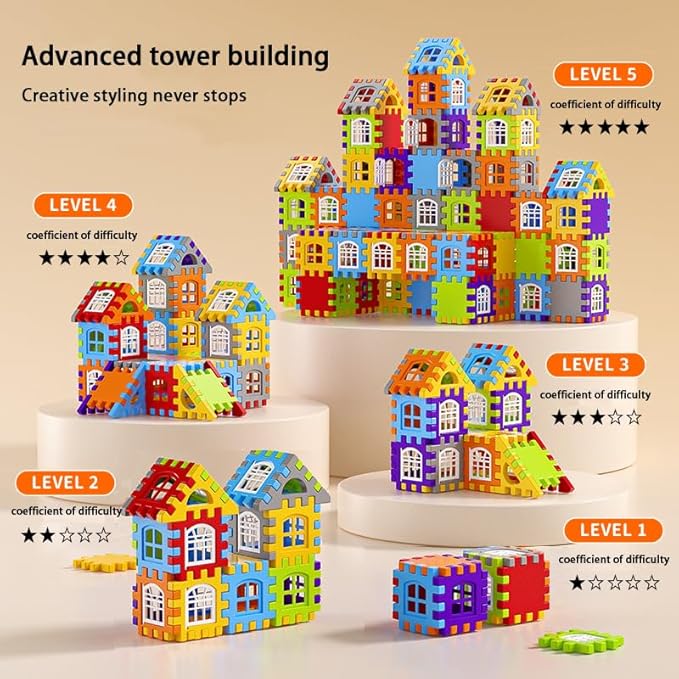 Building Blocks Set 210 Pieces - STEM Educational Learning Toys for Kids Ages 3-8 Creative Construction Preschool Toys for Boys Girls Safe Plastic Building Set with Storage Box