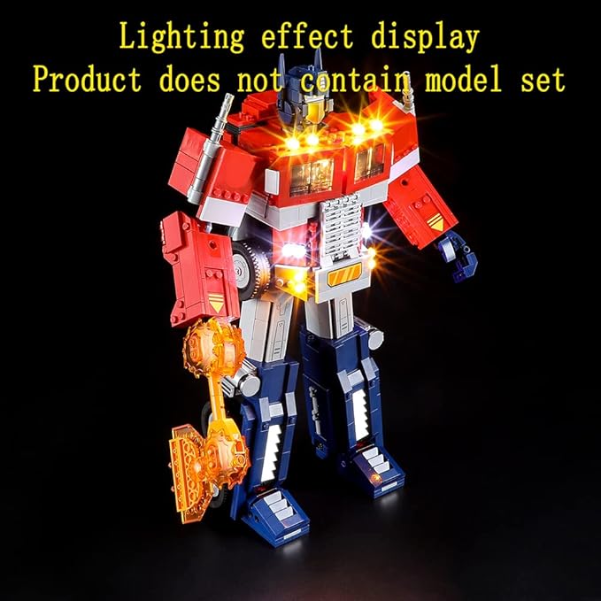 LED Light Kit Compatible with Lego Optimus Prime - Lighting Set for Creator 10302 Building Model (Model Set Not Included)