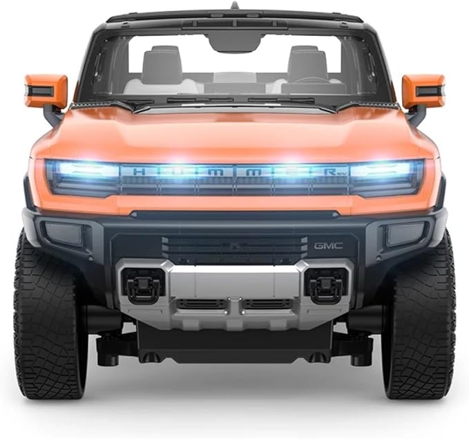 1/16 RC Raing Car for Hummer EV Remote Control Alloy Car with Crab Walking Model 4.8V 600mAh Vehicle Adult Collectible (1/16 Orange)