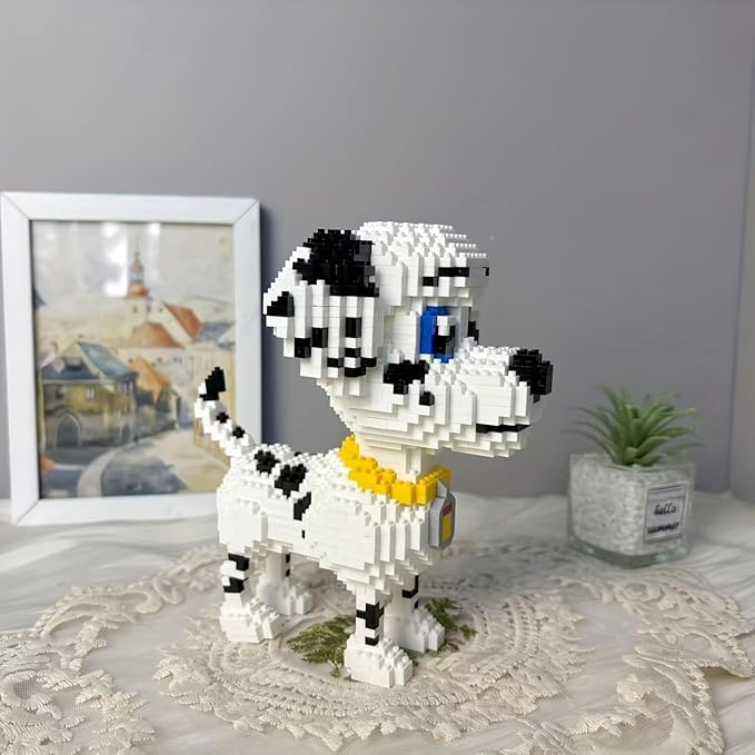 Dalmatian Pet Model Micro Mini Building Block Toy - Ideal Festival Gift Decorative Item - Adorable and Humorous Design for Home Decor
