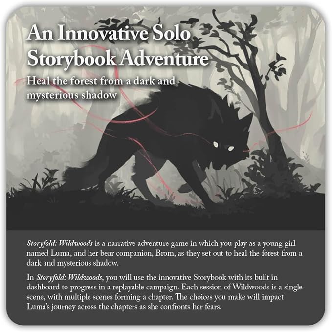 Storyfold: Wildwoods – Solo Narrative Adventure Board Game | 1 Player Board Game | Immersive Storybook Gameplay Unique River Card Mechanic Learn as You Play Fast Setup