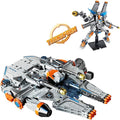SEMKY Space Series Laser Spacecraft (Variable Robots) MOC Building Blocks Set (673Pieces) Space Model Gifts for Kid and Space Fans