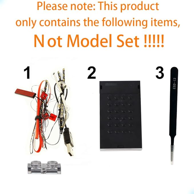 LED Light Kit Compatible with Lego McLaren P1 Building Blocks Model - Lighting Set for Technic 42172 (Model Set Not Included)