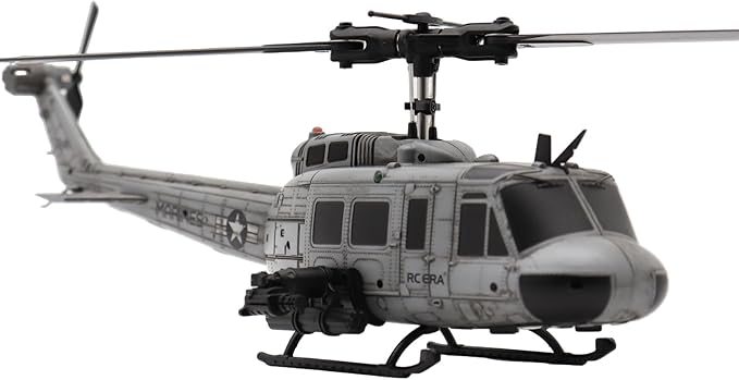 RC ERA C032 UH-1 Huey RC Helicopter 1:48 Scale 6-Axis Gyro 6CH Brushless Flybarless Stabilized Aircraft 3D Inverted Flight Optical Flow Positioning for Adults Hobbyists