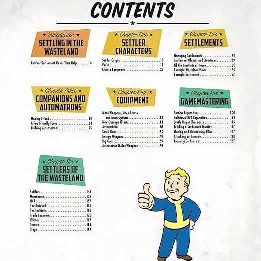 Modiphius: Fallout: The Roleplaying Game Settler's Guide Book - Expansion Hardcover RPG Book Content for Players &amp Gamemasters 192 Pages