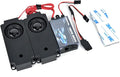 RC Car 2nd Generation Motor Sound Simulator Set RC Car Engine Sound Simulator Remote Control Car Sound Engine Simulation Module Set with 2 Speakers for 1/10 Vehicle Model (Two-Voice Group)