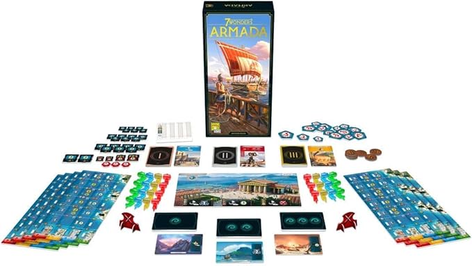 Asmodee 7 Wonders Armada Board Game EXPANSION - Conquer the Seas and Explore Distant Isles Civilization Strategy Game for Kids and Adults Ages 10+ 3-7 Players 40 Min Playtime