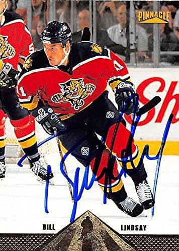 Sports Memorabilia Autograph Warehouse 224125 Bill Lindsay Autographed Hockey Card - Florida Panthers 1996 Pinnacle - No. 192