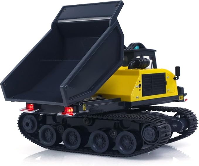 TOUCAN RC HOBBY 1/50 T14R Panther RTR Electric RC Crawler Dump Truck Construction Vehicle Tracked Tipper Finished Model Lights Sounds Unit for Adult Hobby