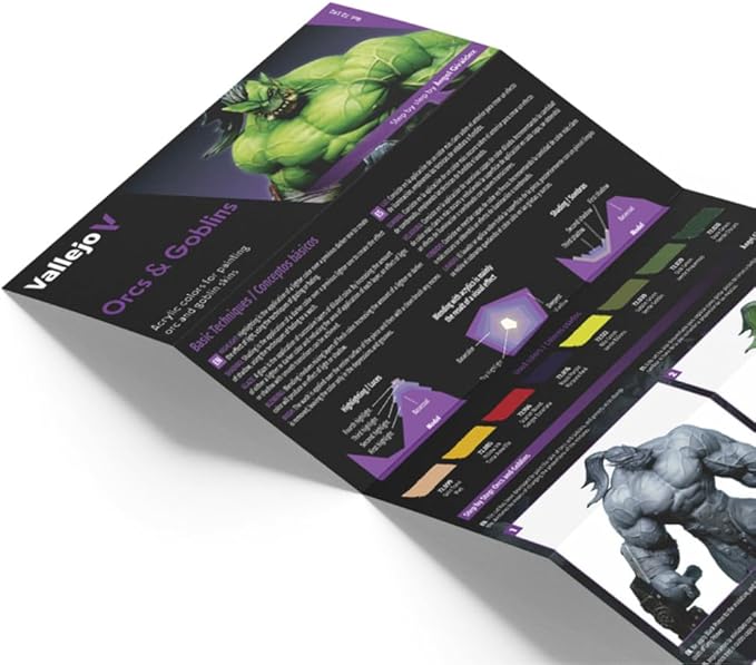 Vallejo - Orcs &amp Goblins Acrylic Paint Set | Game Color | Fantasy Color Series Miniature Model Kit for a High Pigment Matte Finish | 8 Bottles x 18 ml. (0.60 fl.oz)