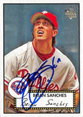 Autograph Warehouse 244557 Brian Sanches Autographed Baseball Card 2006 Topps Rookie No. 113 - Philadelphia Phillies44 FT