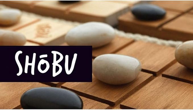 SHOBU by Smirk and Dagger: 2 Player Abstract Strategy Board Game with Wood Boards River Rocks and a Rope Beautiful Challenging and Great Gift for Couples Family Adults and Kids Ages 10 and Up