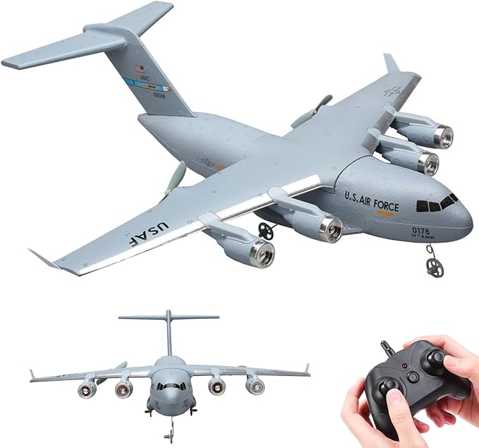 RC PlaneRemote Control Airplane Ready to Fly2 Channels RC Airplane C17Remote Control Plane for Boys Kids Adults Beginner