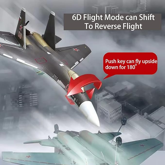 RC Plane Remote Control Airplane RTF 4CH Tail Motor 3D / 6D Stunt Function SU35 Jet Aircraft with Hobby Model 2 Left Hand Throttle