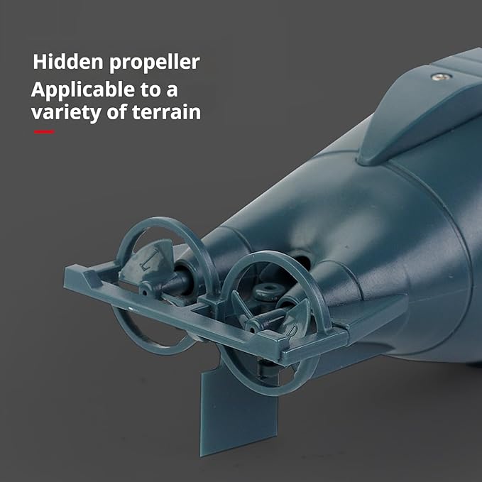 Mini Remote Control Nuclear Submarine - High Speed Waterproof RC Boat for Submersible in Pools Lakes and Ponds - Ideal Gift for Kids and Boys(Blue)