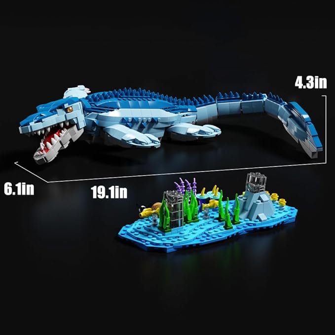1158 Pcs Dinosaur Building Blocks Game STEM Dinosaur Toys for Kids STEM Dinosaur Toys for Children Aged 6 7 8 9 10 11 12 13 and 14Compatible with Lego