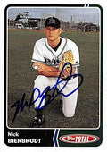 Sports Memorabilia Autograph Warehouse 247810 Nick Bierbrodt Autographed Baseball Card - Tampa Rays 2003 Topps Total - No. 400