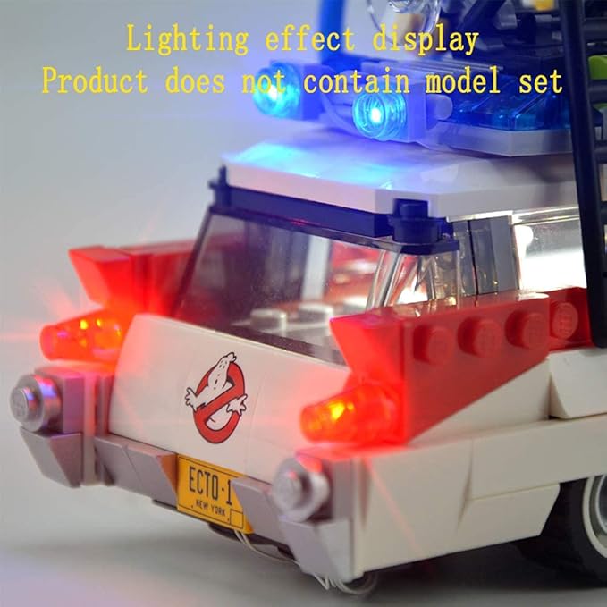LED Light Kit Compatible with Lego 21108 Ghostbusters ecto 1 (Ver.2014) - Lighting Set for Building Model (Model Set Not Included)