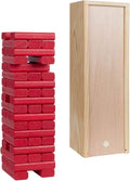 WE Games Wooden Block Stacking Party Game for Adults Tumble Tower Wedding Guest Book Alternative Tabletop Games Includes Storage Case 12 inches