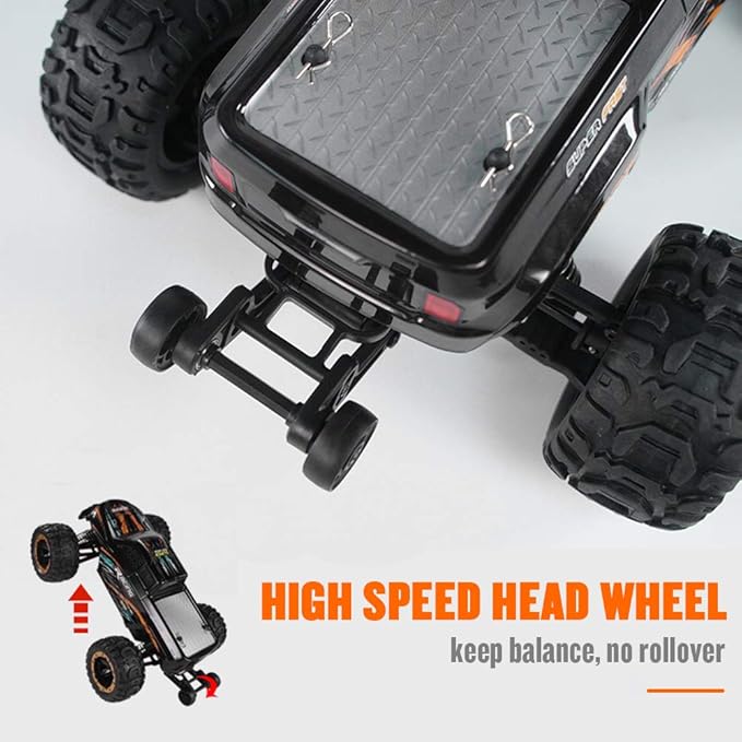 GoolRC 16889A RC Car 1:16 Scale Remote Control Car 4WD 45KM/H High Speed RC Truck with Brushless Motor 2.4GHz All Terrain Off Road RC Crawler Electric Vehicle Toy for Adults (Blue)