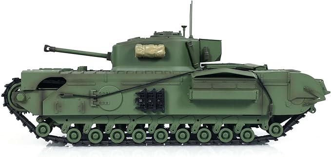 TOUCAN RC HOBBY 1/16 Tongde RC Tank Churchill Mk.VII Electric Infrared Battle Toys Barrel RecoilUS in Stock