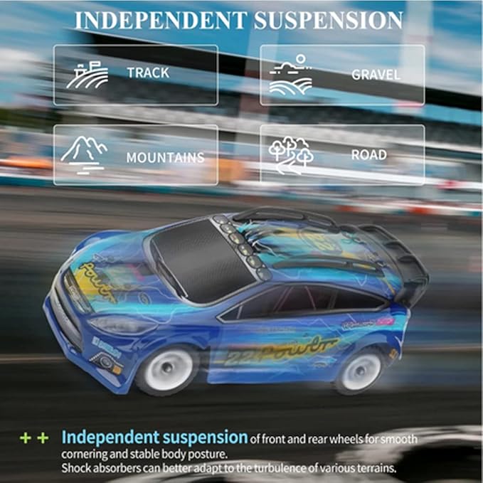Goolsky WLtoys 284010 RC Drift Car 1:28 Scale 2.4GHz Remote Control Car 4WD 30KM/H High Speed RC Racing Cars with Metal Chassis for Adults