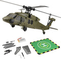 WL K170 Blackk Hawk UH-60L 170 RC Military Helicopters for Adults 2.4G 4CH Flybarless RC Helicopter with Adjustable Left and Right Hand Throttle (RTF Version)