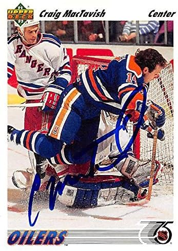 Sports Memorabilia Autograph Warehouse 224153 Craig Mactavish Autographed Hockey Card - Edmonton Oilers FT 1992 Upper Deck - No. 284