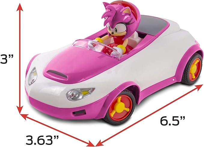 Sonic The Hedgehog Sonic Team Sonic Racing RC: Amy Rose - NKOK (683) 1:28 Scale 2.4GHz Remote Controlled Car 6.5' Compact Design Officially Licensed Sega Battery Powered Ages 6+