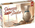 Pencil First Games: Sunrise at The Studio - Pottery Set Collection &amp Drafting Board Game Cozy Small Box Solo Mode Ages 14+ 1-4 Players 20 Min