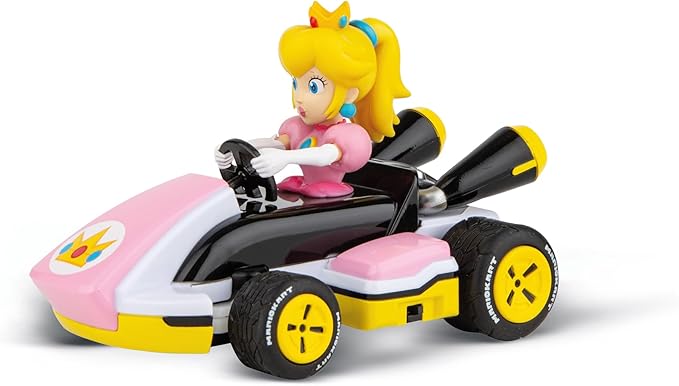 Carrera RC Nintendo Mario Kart Race Kart 1:32 Scale 2.4 GHz Mini Collectible Radio Remote Control Toy Car Vehicle - Peach