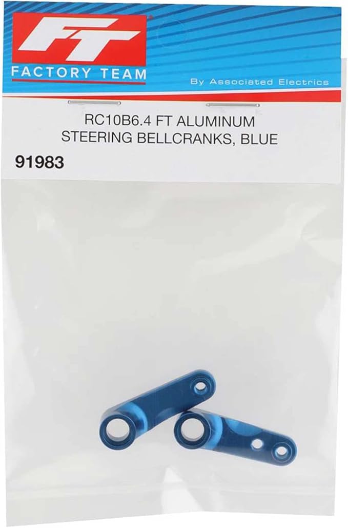 Team Associated RC10B6.4 FT Steering Bellcranks Blue Aluminum ASC91983