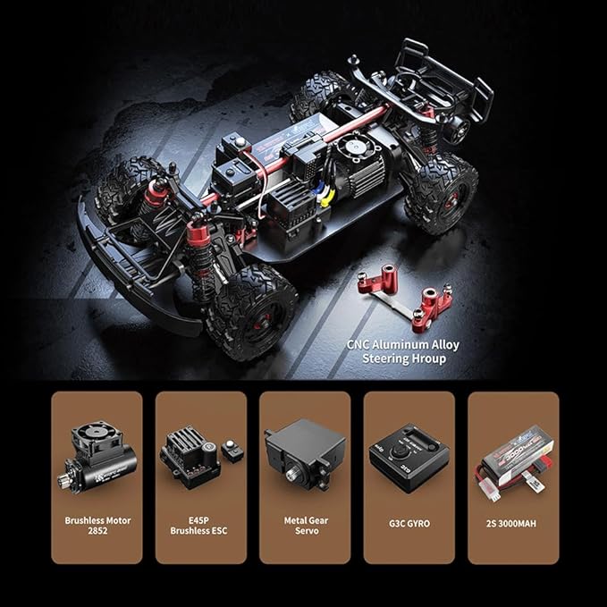 Brushless RC Car MJX Hyper Go 14211 1:14 Scale 70km/h High Speed RC Truck 4WD For Adults 4X4 Off Road RC Truck 2.4Ghz Remote CNC Chassis &amp Oil Shocks Electric Powered Fast Remote Control Car