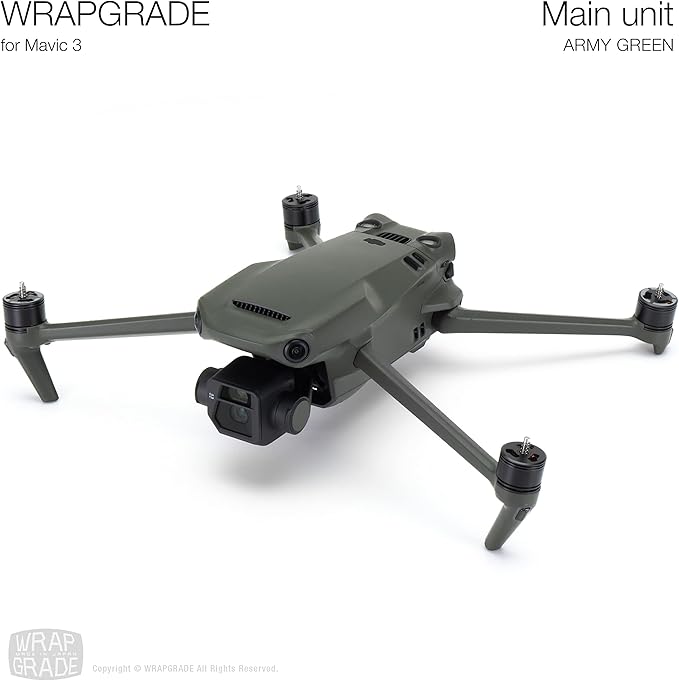 WRAPGRADE Full Skin Stickers for DJI Mavic 3 / Mavic 3 Classic (Army Green)