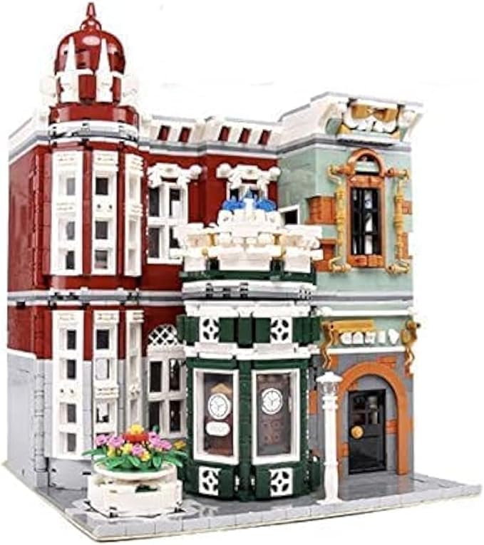 General Jim's Street View Vintage Antique Shop Modular City Building Block Set 3037 Pieces with Light Kit European Town Architecture Display Model Toys &amp Bricks | GJ ACS